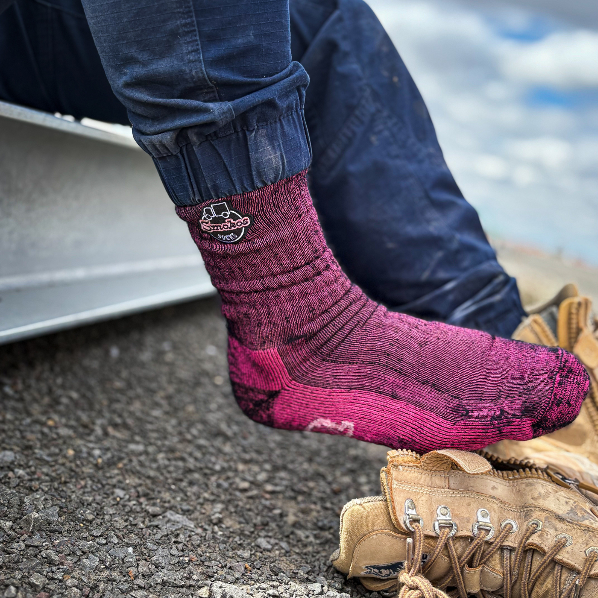 Pink Work Socks