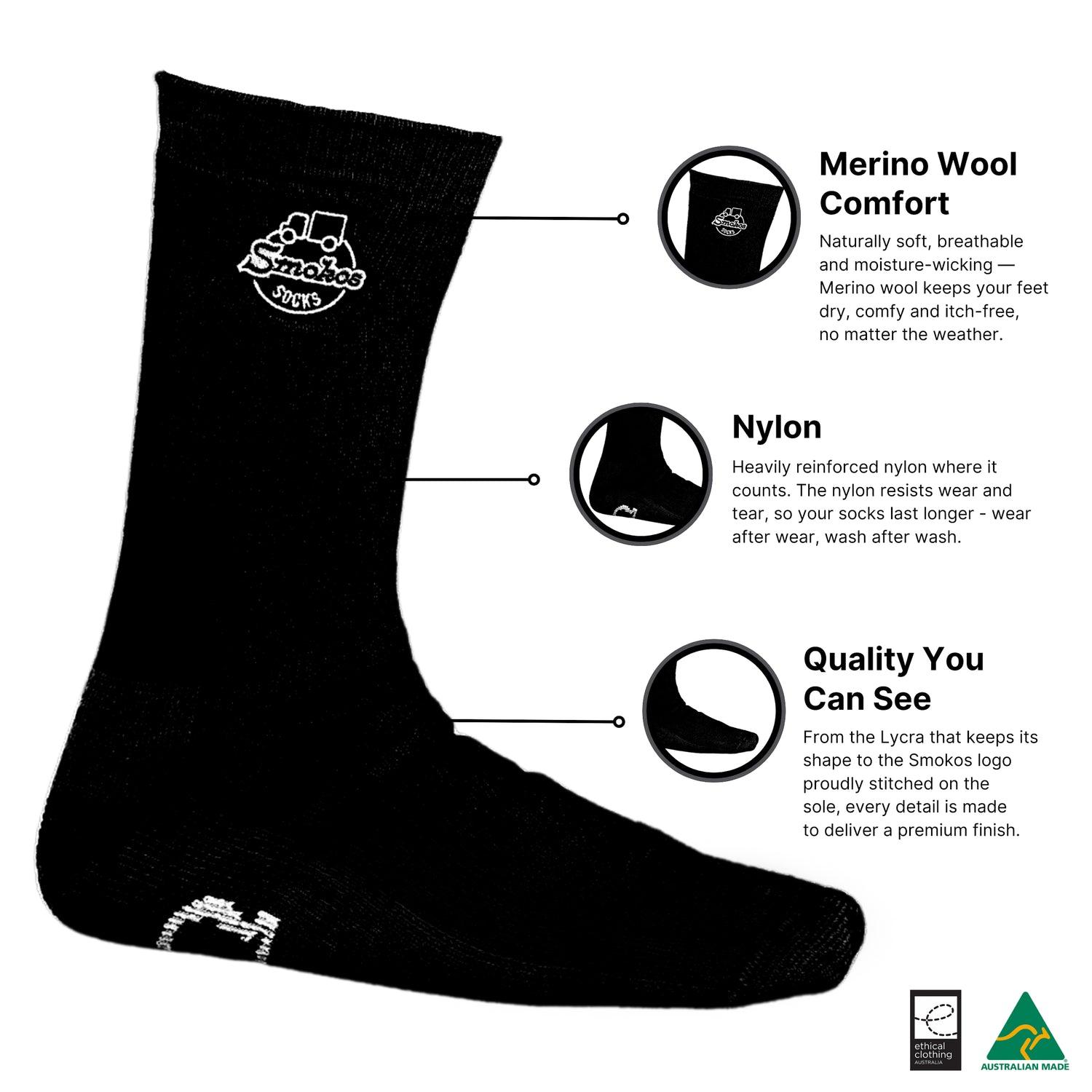 Black Work Socks