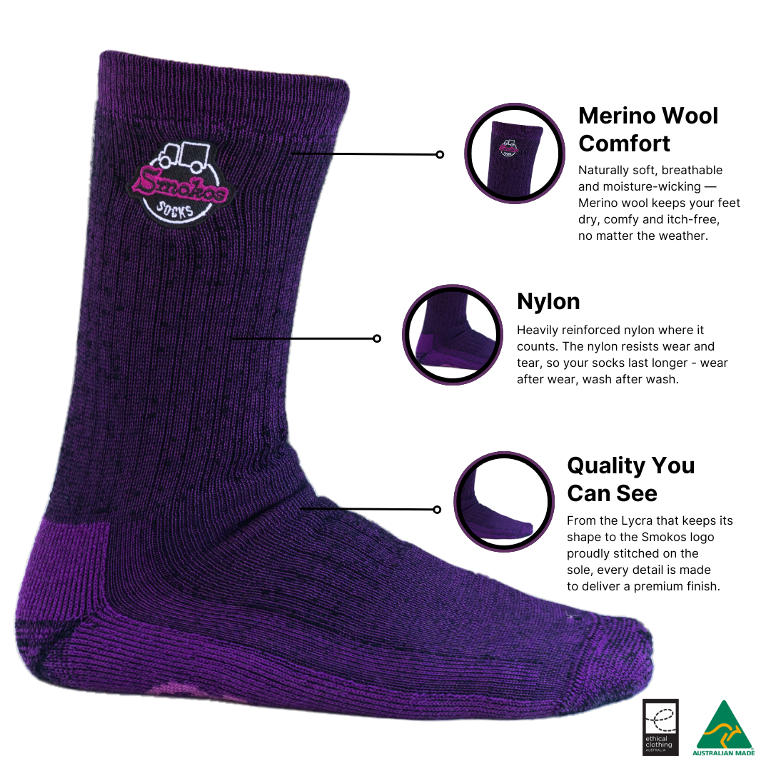 Purple Work Socks