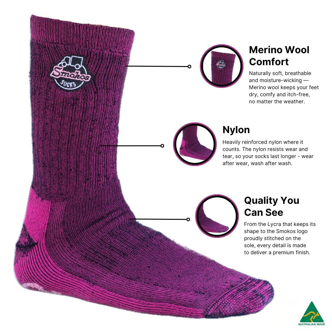 Pink Work Socks