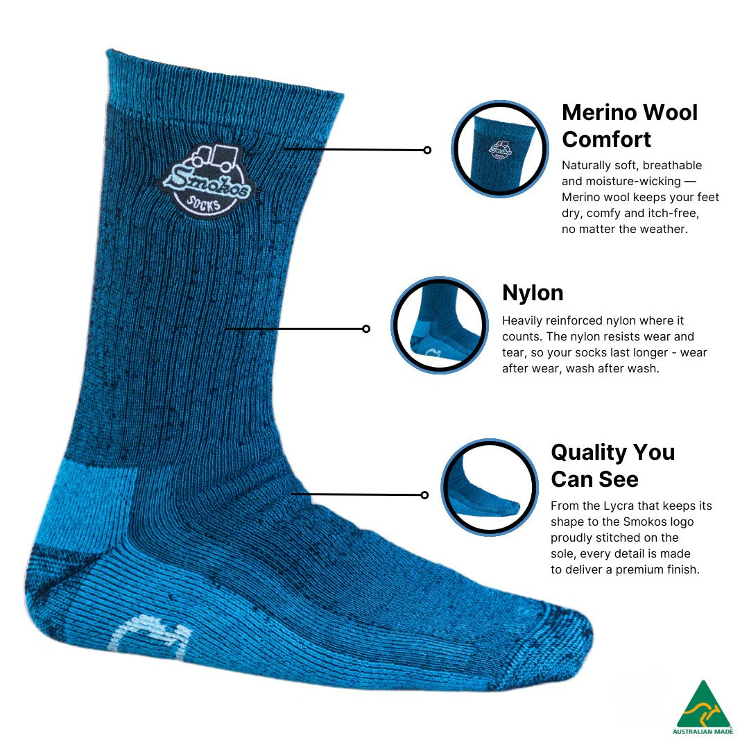 Blue Work Socks