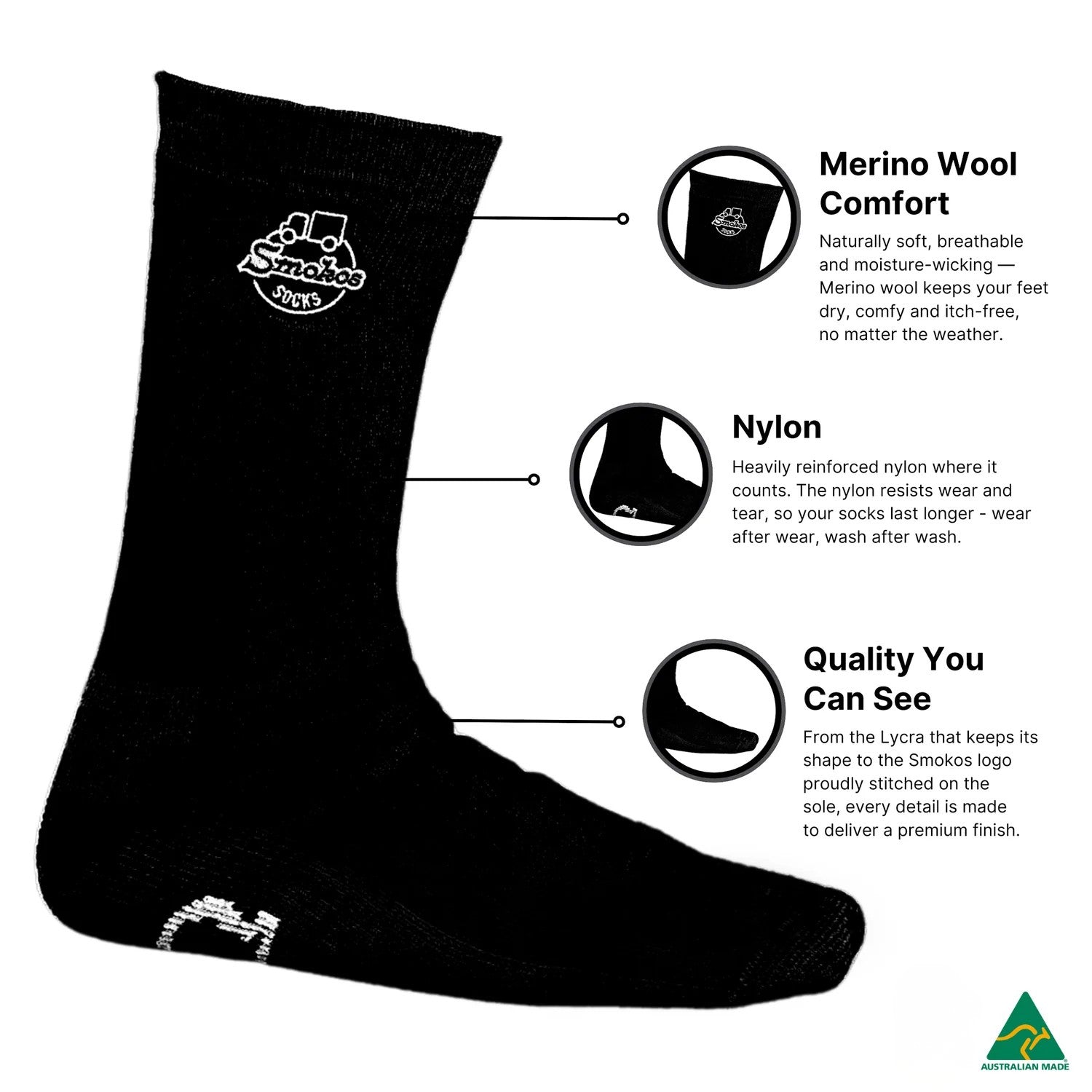 Black Work Socks