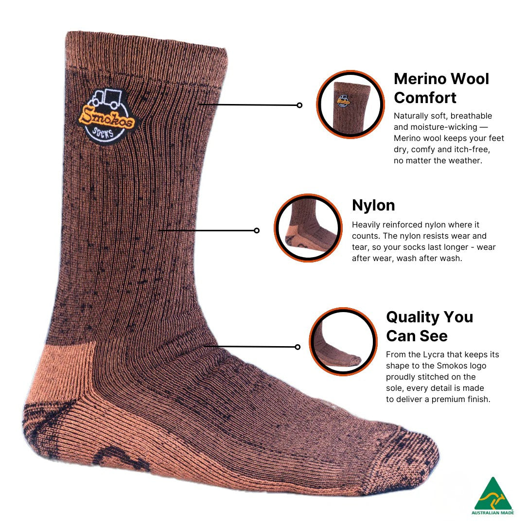 Orange Work Socks